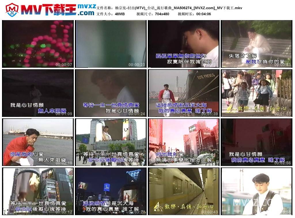 杨宗宪-付出(MTV)_台语_流行歌曲_MA506274